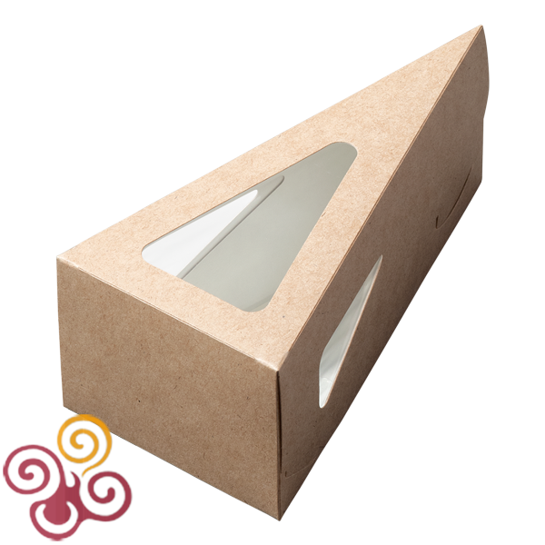 Коробкая для кусочка торта Крафтовая 160*160*80