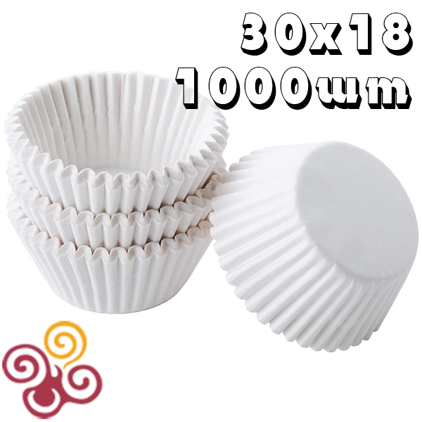Набор бумажных форм для конфет белые 30*18 мм 1000 шт.