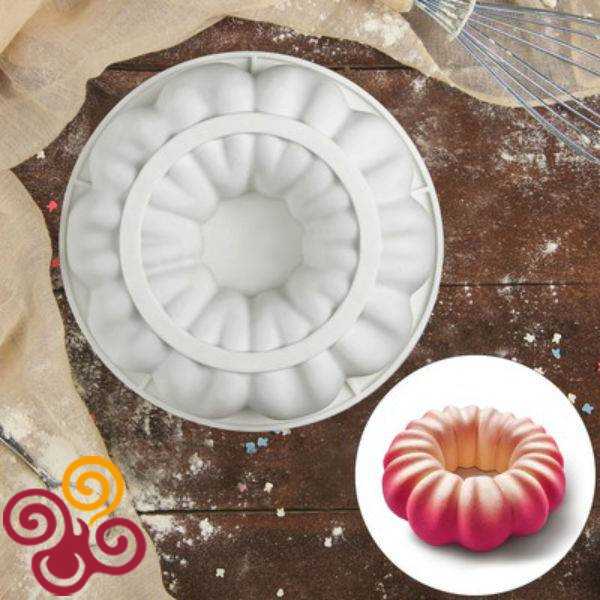 Форма для выпечки и муссовых десертов 19х5,5 см "Немецкий кекс", цвет белый