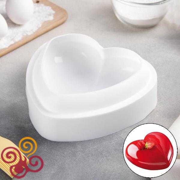 Форма для выпечки и муссовых десертов «Сердце», 19×19×6 см