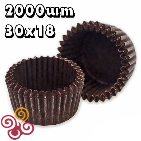 Набор бумажных форм для конфет коричневые 30*18 мм 2000шт