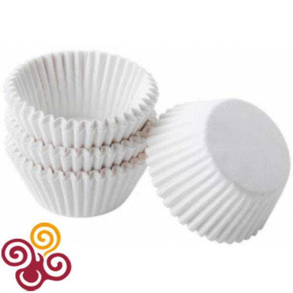 Набор бумажных форм для конфет белые 30*24 мм 100 шт.