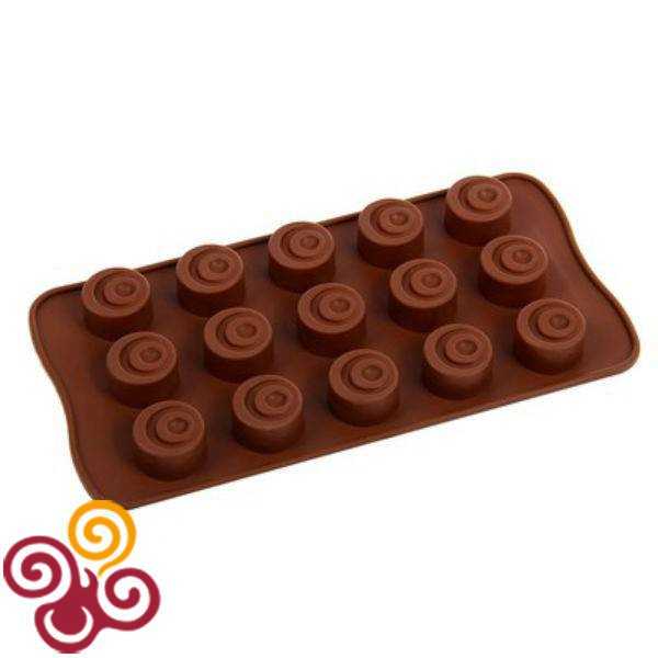 Форма для льда шоколада, 15 ячеек, 21,2х10,5 см "Комильфо", цвета МИКС