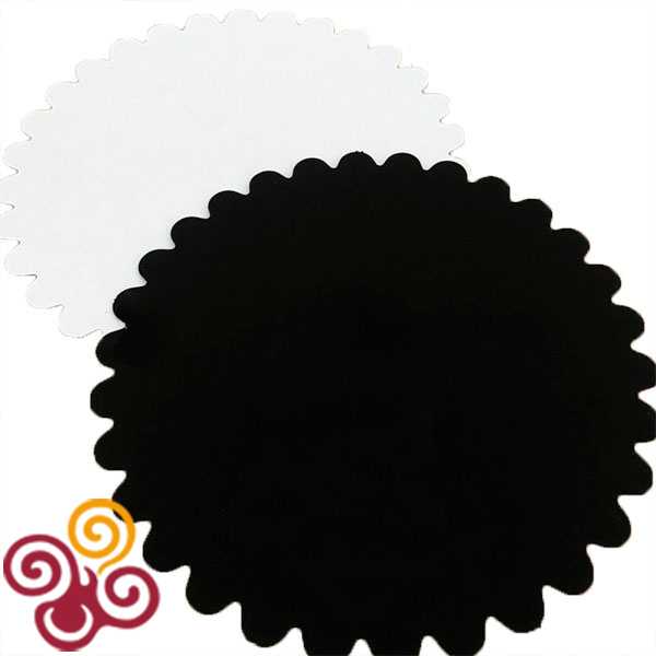 Подложка ромашка матовая черная/белая D260, толщина 1,5мм