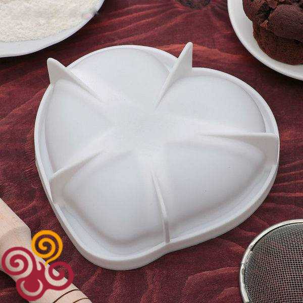 Форма для выпечки и муссовых десертов "Сердце малое", цвет белый