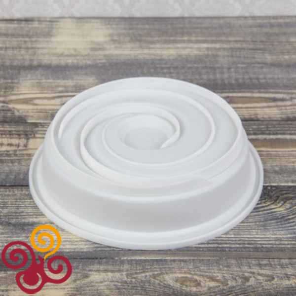 Форма для выпечки и муссовых десертов 19,2х5 см "Круговорот", цвет белый