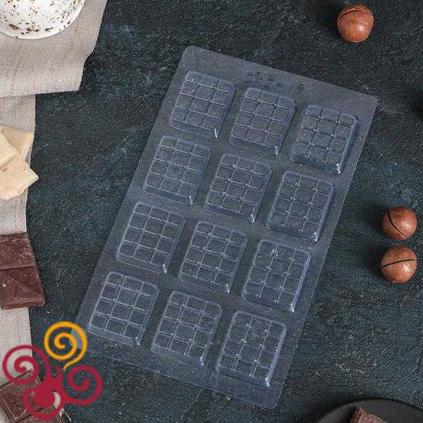 Форма для шоколада 22×13 см "Вкусная плитка шоколада" 4515967