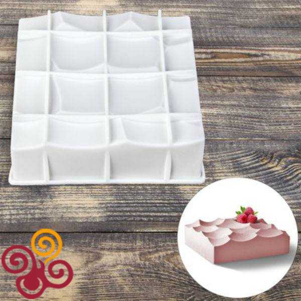 Форма для выпечки и муссовых десертов 16х16х5,5 см "Морская пена", цвет белый
