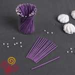 Палочки для кейкпопсов, 10×0,2 см, 100 шт, цвет фиолетовый
