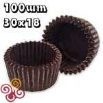 Набор бумажных форм для конфет коричневые 30*18 мм 100 шт.