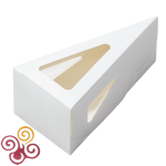 Коробкая для кусочка торта с ложементом Белая 160*160*80