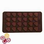 Форма для шоколада, 24 ячейки, 21х11 см "Сердечки"