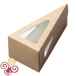 Коробкая для кусочка торта Крафтовая 160*160*80