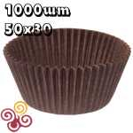 Набор бумажных форм для кексов коричневые 50*30 мм 1000 шт.