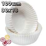 Набор бумажных форм для конфет белые 30*18 мм 100 шт.